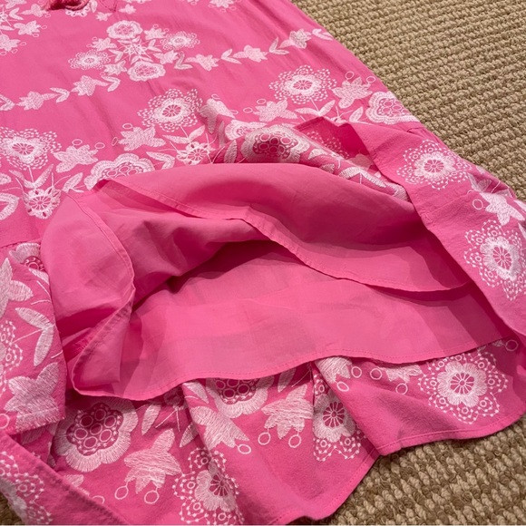 Tyler Böe Holly Embroidered Skimmer Dress Cheeky Pink XS NWT - Picture 6 of 11